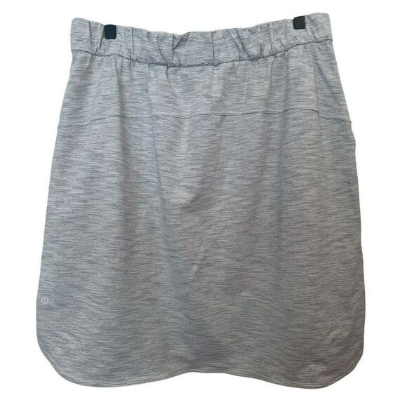 Lululemon On the Fly Skirt Woven Wee Are From Space Nimbus Battleship Size 12 - Picture 4 of 5